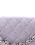 Caviar Quilted Medium Double Flap Light Purple