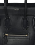 Smooth Calfskin Micro Luggage Navy Blue