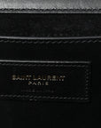 Smooth Calfskin Medium Classic Monogram Kate Tassel Satchel Black