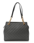 Soft GCCIssima Signature Medium Shoulder Tote Bag Deep Grey