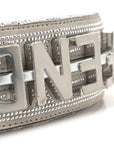 Crystal Vitello Laminato Suede FF Nano FNDIgraphy Hobo Charm Grey