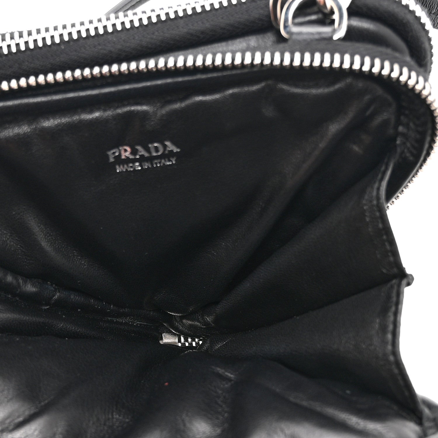 Nappa Soft Padded Mini Triangle Crossbody Pouch Black