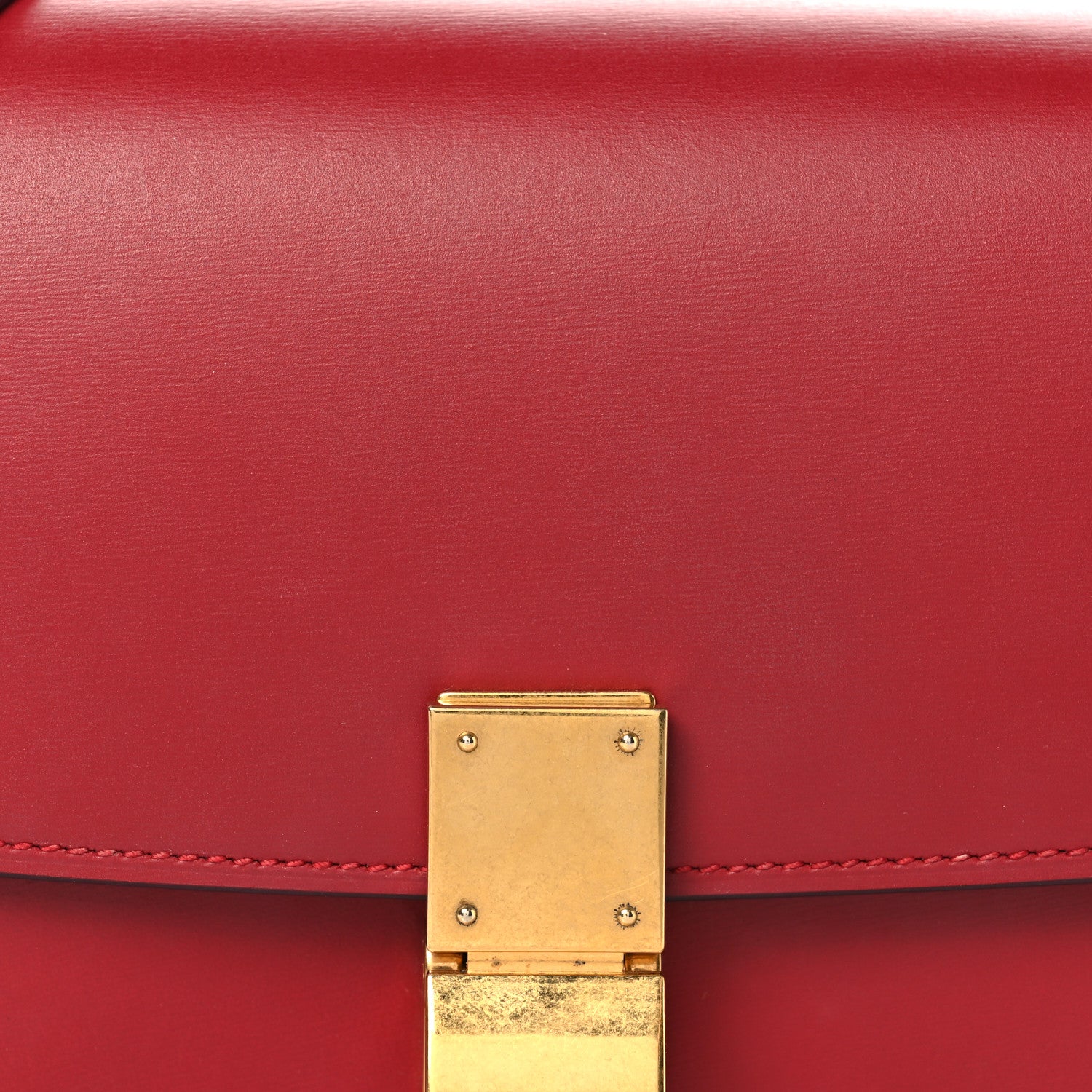 Box Calfskin Small Classic Box Flap Bag Red
