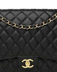 Caviar Quilted Maxi Double Flap Black