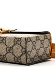 GG Supreme Monogram New Sakai Calfskin Mini Padlock Top Handle Shoulder Bag Beige Ebony Mystic White Sun Oil