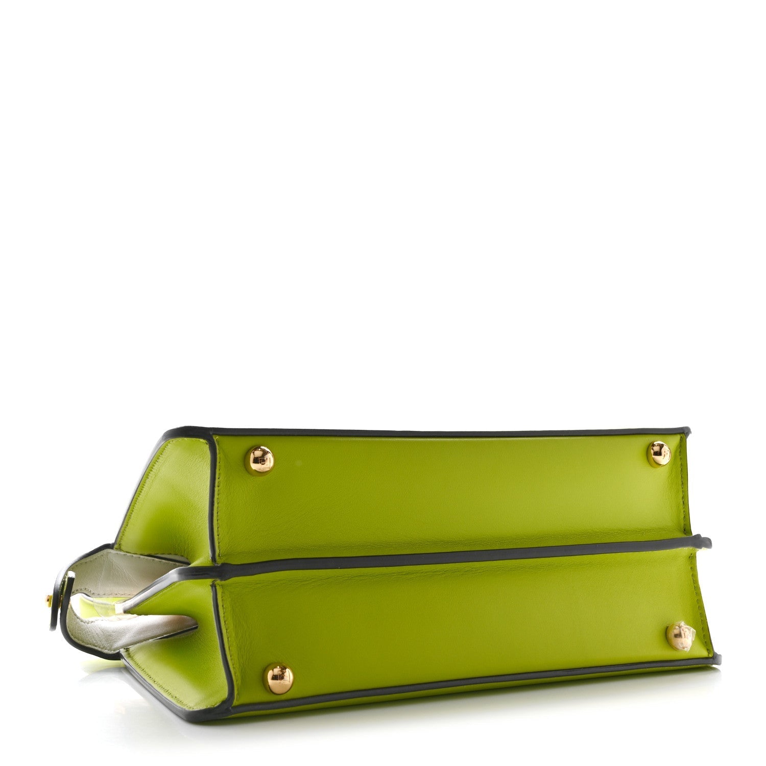 Vitello Seta Shiny Nappa Small Peekaboo I SEE U Satchel Wasabi White
