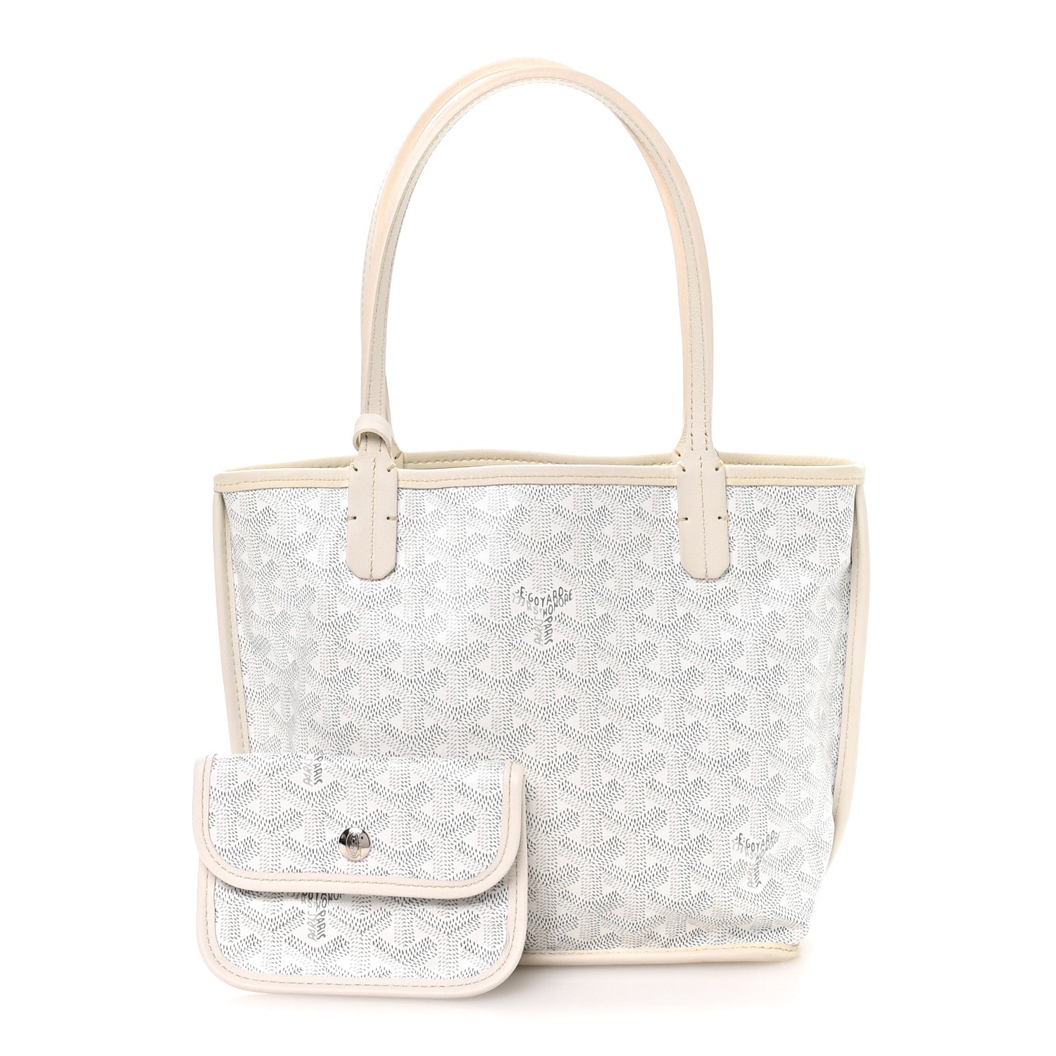 Goyardine Reversible Mini Anjou White