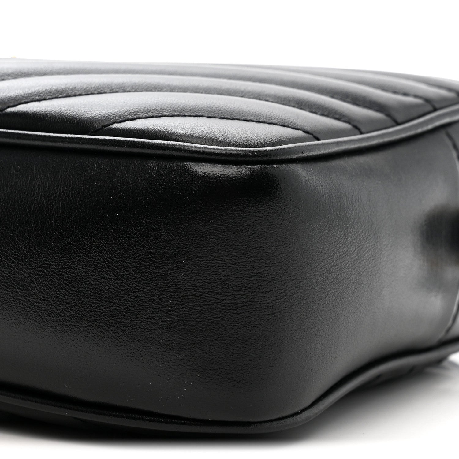 Calfskin Matelasse Monogram Lou Camera Bag Black