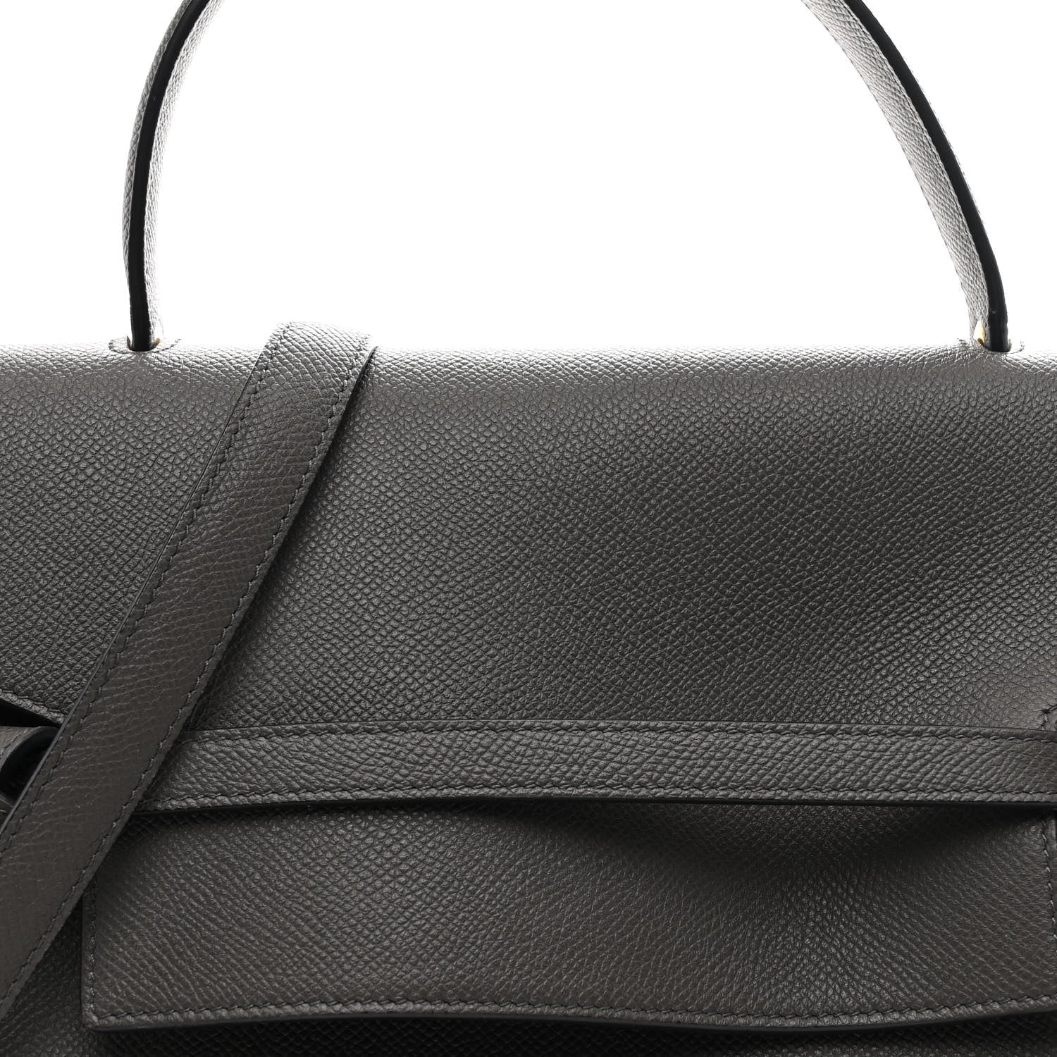 Grained Calfskin Mini Belt Bag Grey