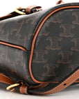 Triomphe Canvas Calfskin Mini Folco Backpack Tan