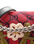 Monogram Multicolor Matelasse Diagonal Floral Embroidered Super Mini GG Marmont Shoulder Bag Red Blue Multicolor