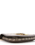GG Supreme Monogram Textured Dollar Calfskin Blondie Chain Shoulder Flap Bag Beige Ebony New Acero