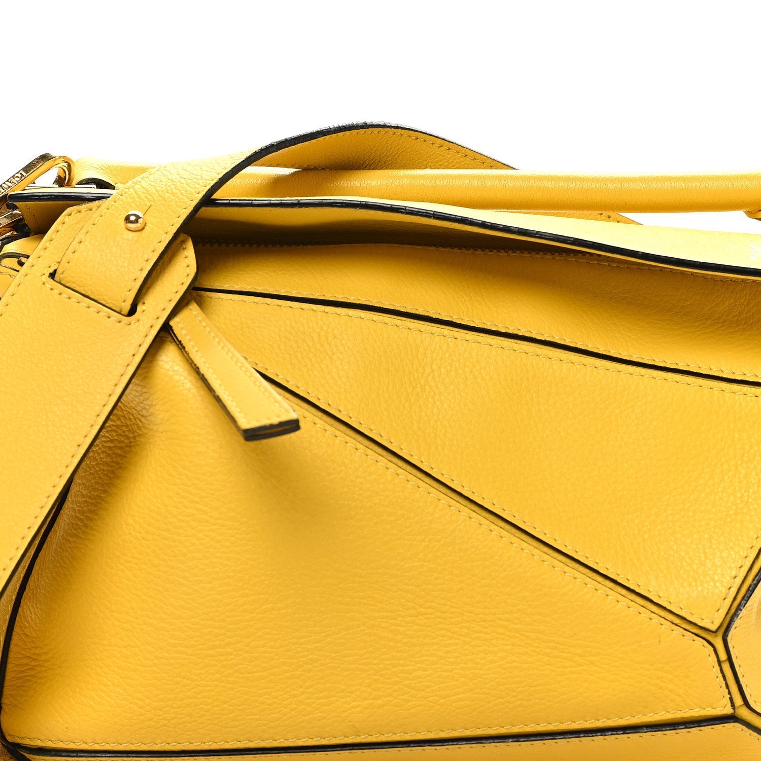 Calfskin Small Puzzle Bag Yellow