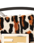 Calf Hair Leopard Print Phone Baguette Moro