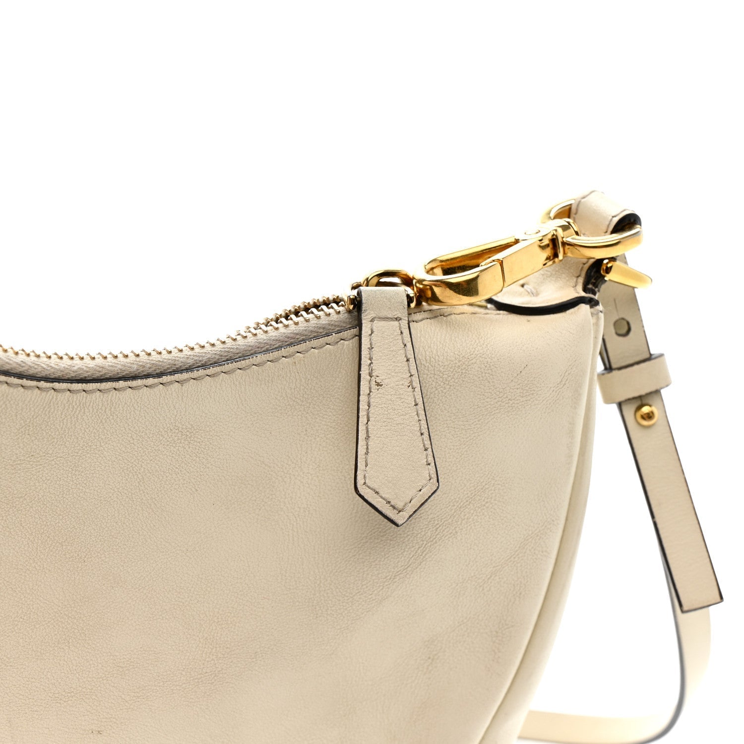 Vitello Grace Matte Mini FNDIgraphy Hobo Bag White Ice