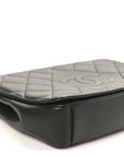 Lambskin Quilted Large Diamond CC Flap Black