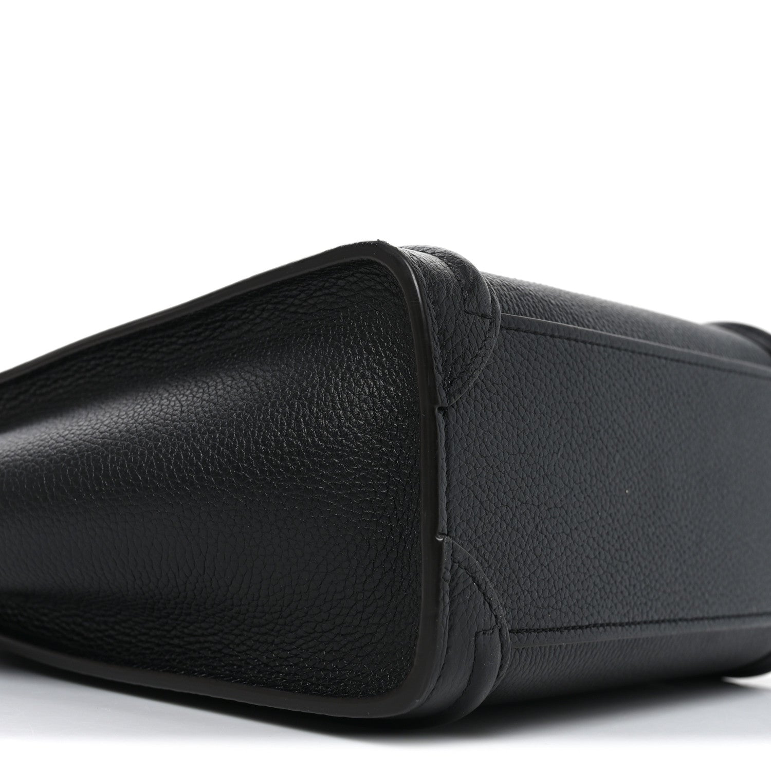 Drummed Calfskin Nano Luggage Black