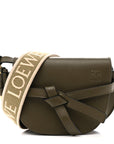 Calfskin Jacquard Mini Gate Dual Bag Autumn Green
