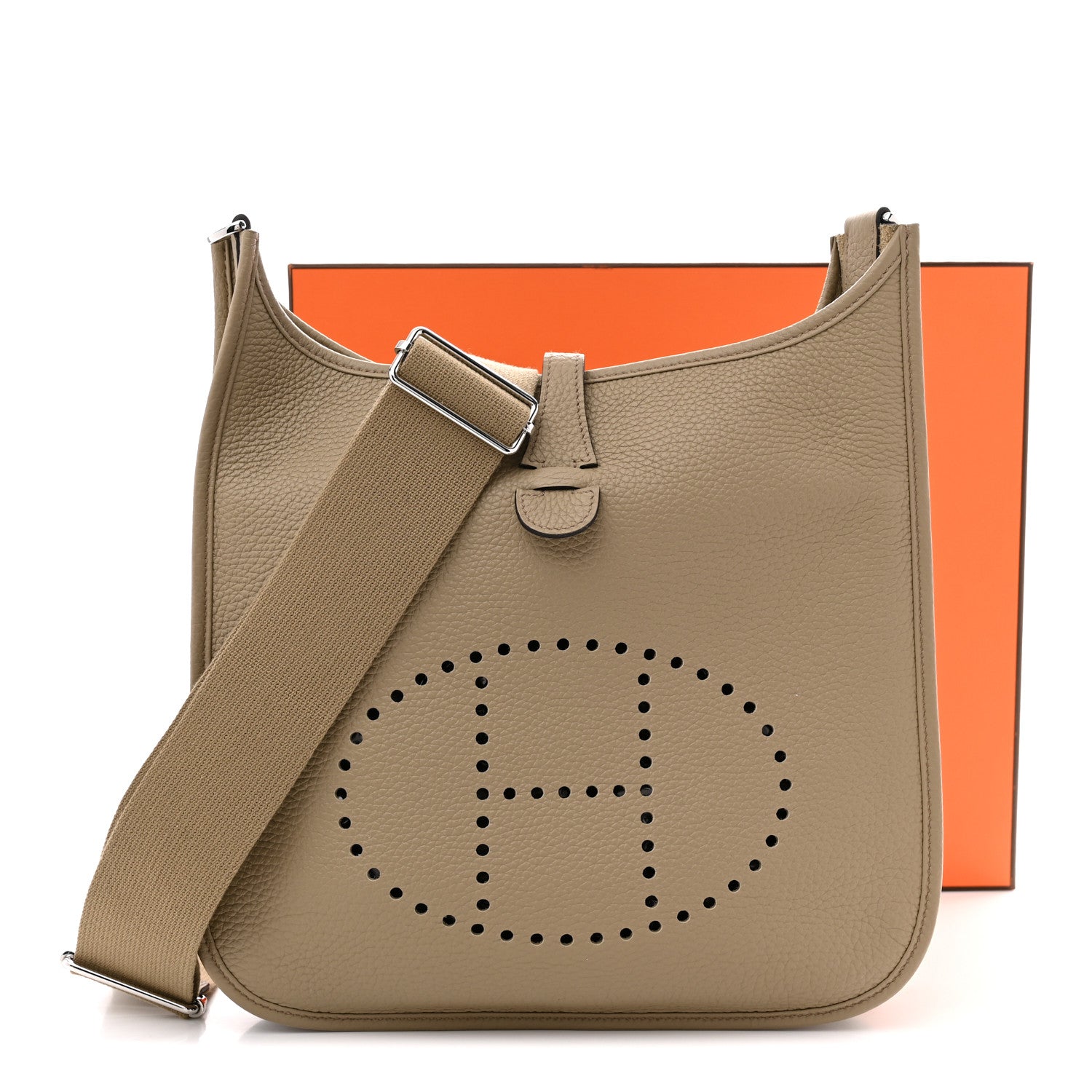 Taurillon Clemence Evelyne III PM Beige Marfa