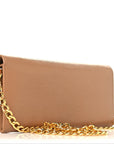 Vitello Move Metal Oro Chain Wallet Caramel