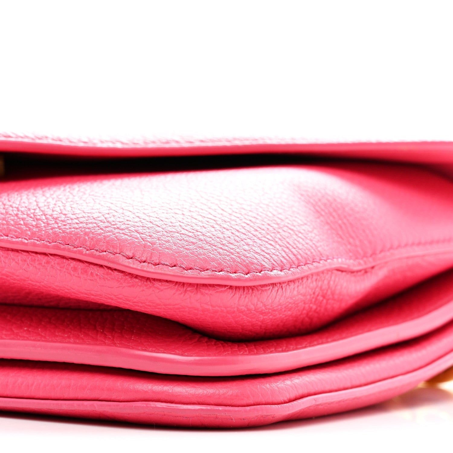 Calfskin Mount Envelope Bag Pink