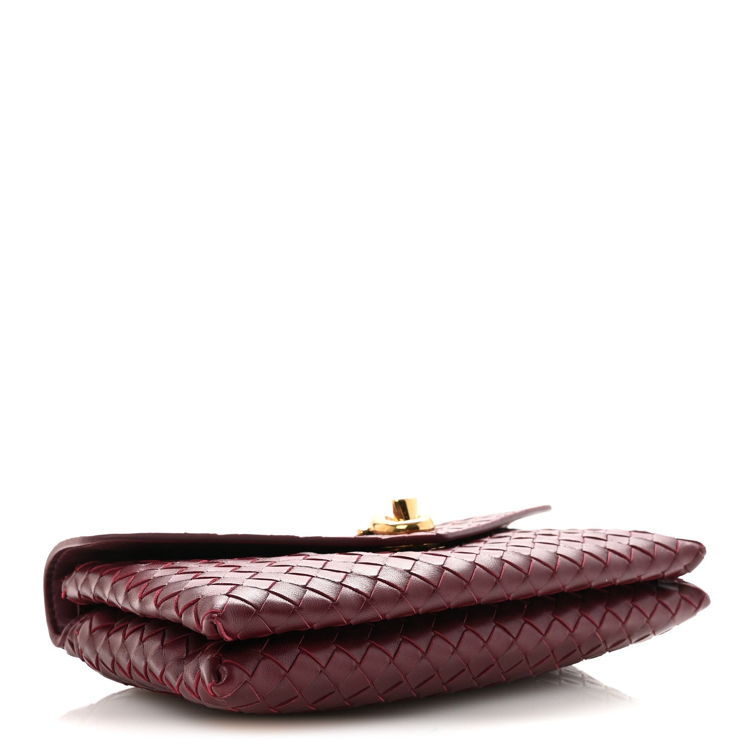 Nappa Intrecciato Knot Lock Top Handle Crossbody Bag Barolo