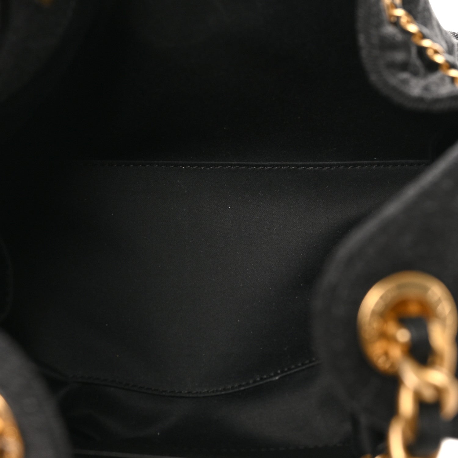 Washed Denim Quilted Small CHNL 25 Handbag Black