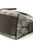 GG Supreme Monogram Textured Dollar Calfskin Web Small Ophidia Dome Shoulder Bag Beige Ebony New Acero