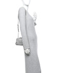 Metallic Matelasse Lux Mini Crossbody Tote Cromo