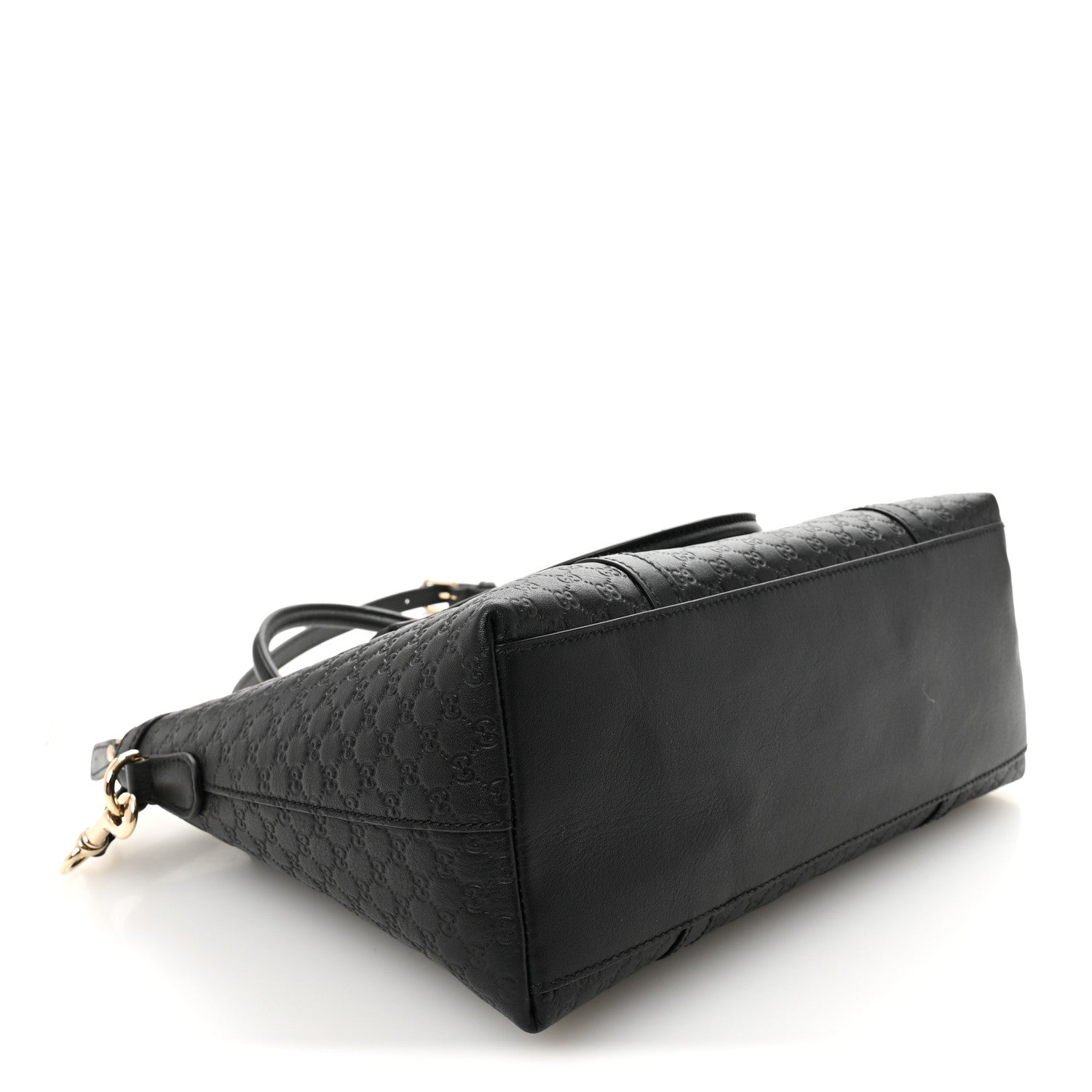 Soft MicroGCCIssima Small Zippered Satchel Black