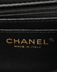 Lambskin Quilted Mini Rectangular Flap Black