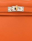 Epsom Mini Kelly Sellier 20 Orange