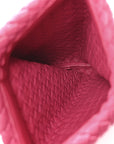 Nappa Intrecciato Crisscross Clutch Rosa Shock