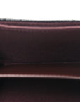 Caviar Quilted Flap Card Holder On Chain Black