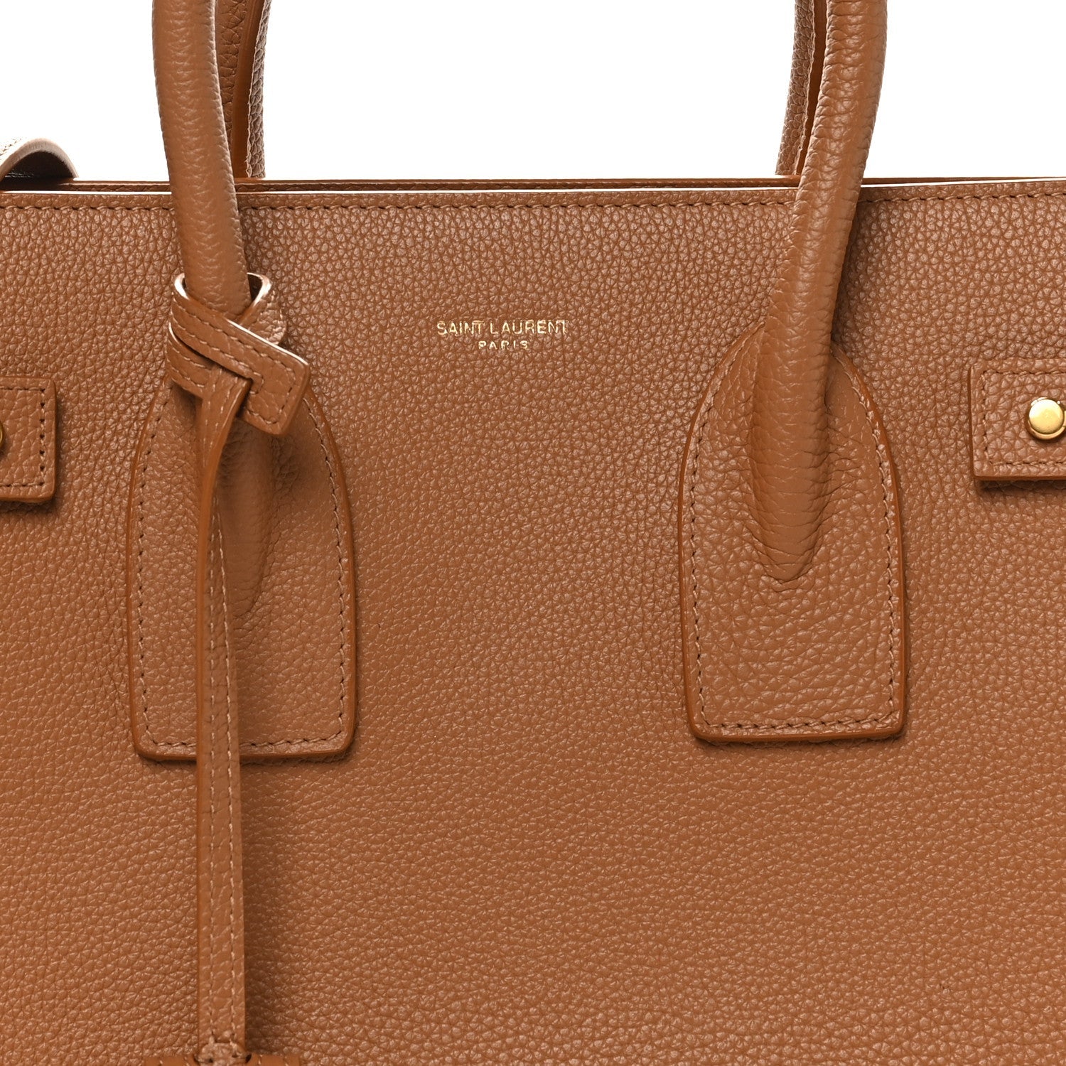 Grained Calfskin Small Sac De Jour Saddle Brown