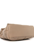 Lambskin Quilted Small Loulou Puffer Monogram Chain Satchel Dark Beige