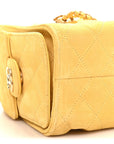 Suede Quilted Mini CHNL 25 Handbag Yellow