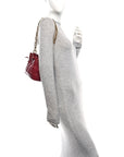 Lambskin Cannage Miss D1OR Bucket Bag Cherry Red