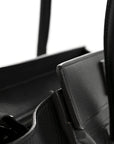 Drummed Calfskin Micro Luggage Black