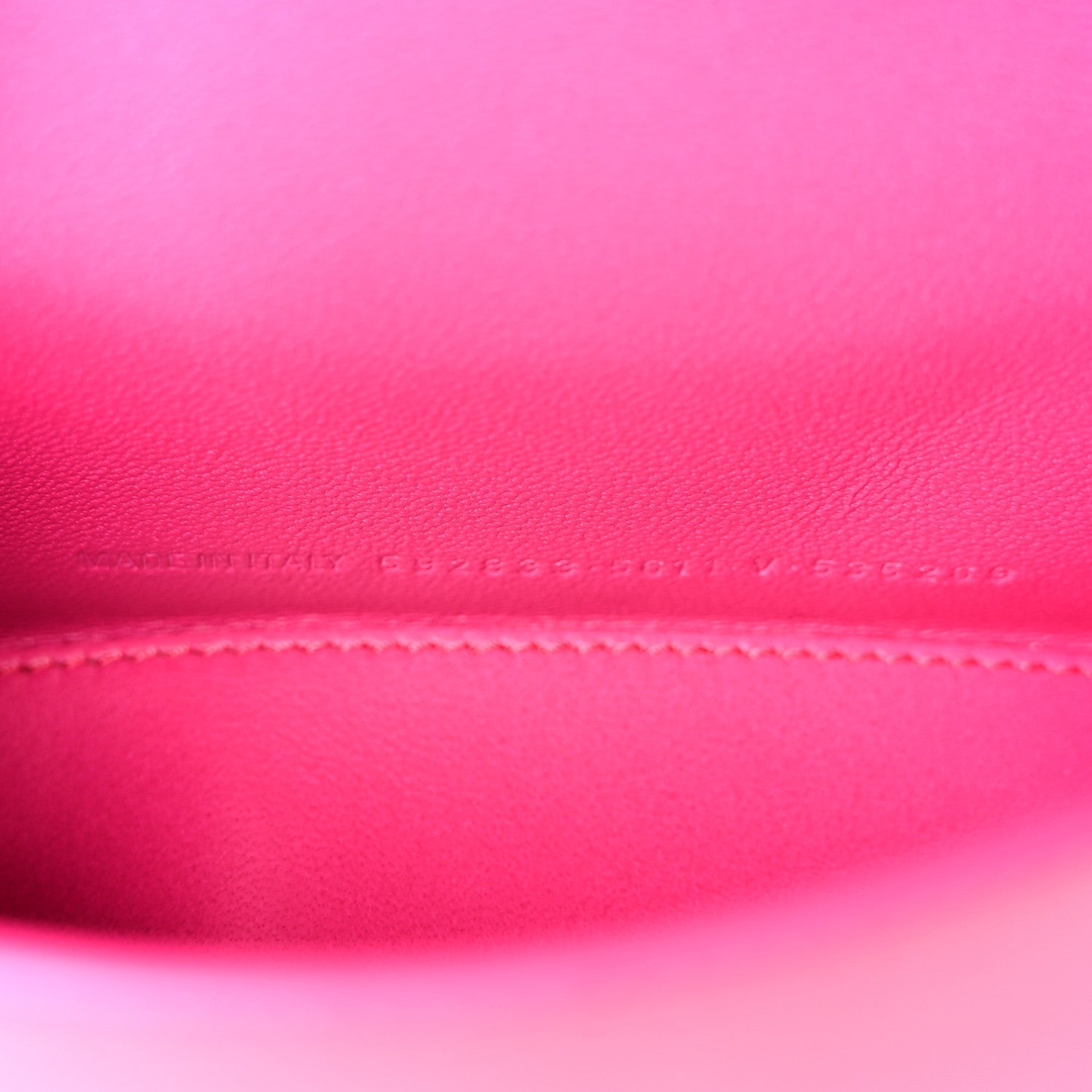 Shiny Box Calfskin Hourglass Top Handle Bag XS Acid Fuchsia