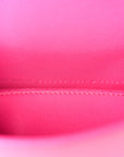 Shiny Box Calfskin Hourglass Top Handle Bag XS Acid Fuchsia