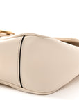 Calfskin Matelasse Small GG Marmont Shoulder Bag White
