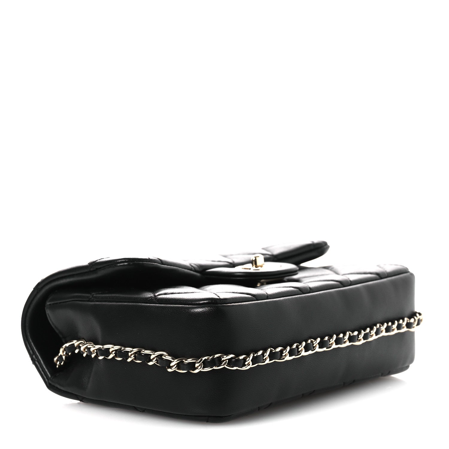 Lambskin Quilted Small My Precious Flap Black