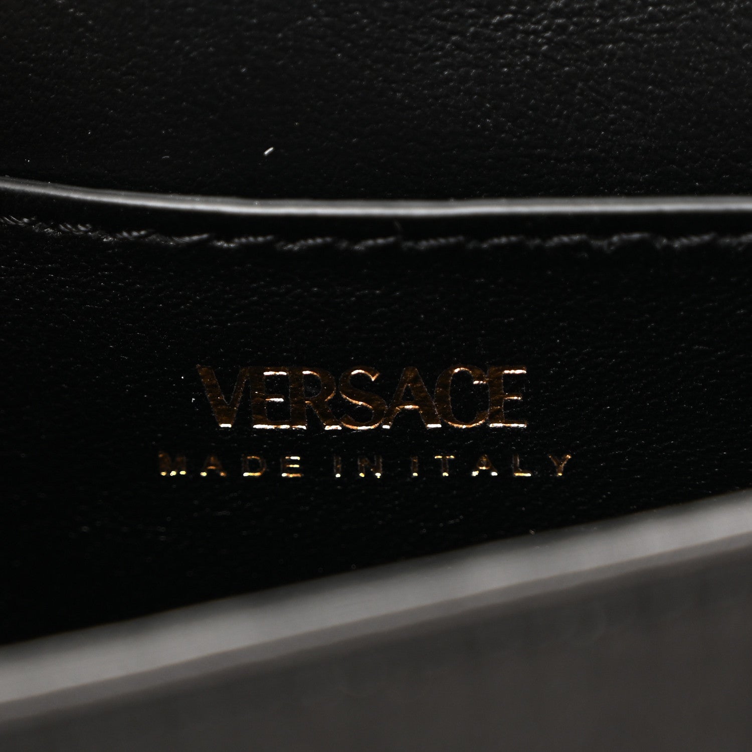 Satin Crystal La Medusa Pouch On Chain Black