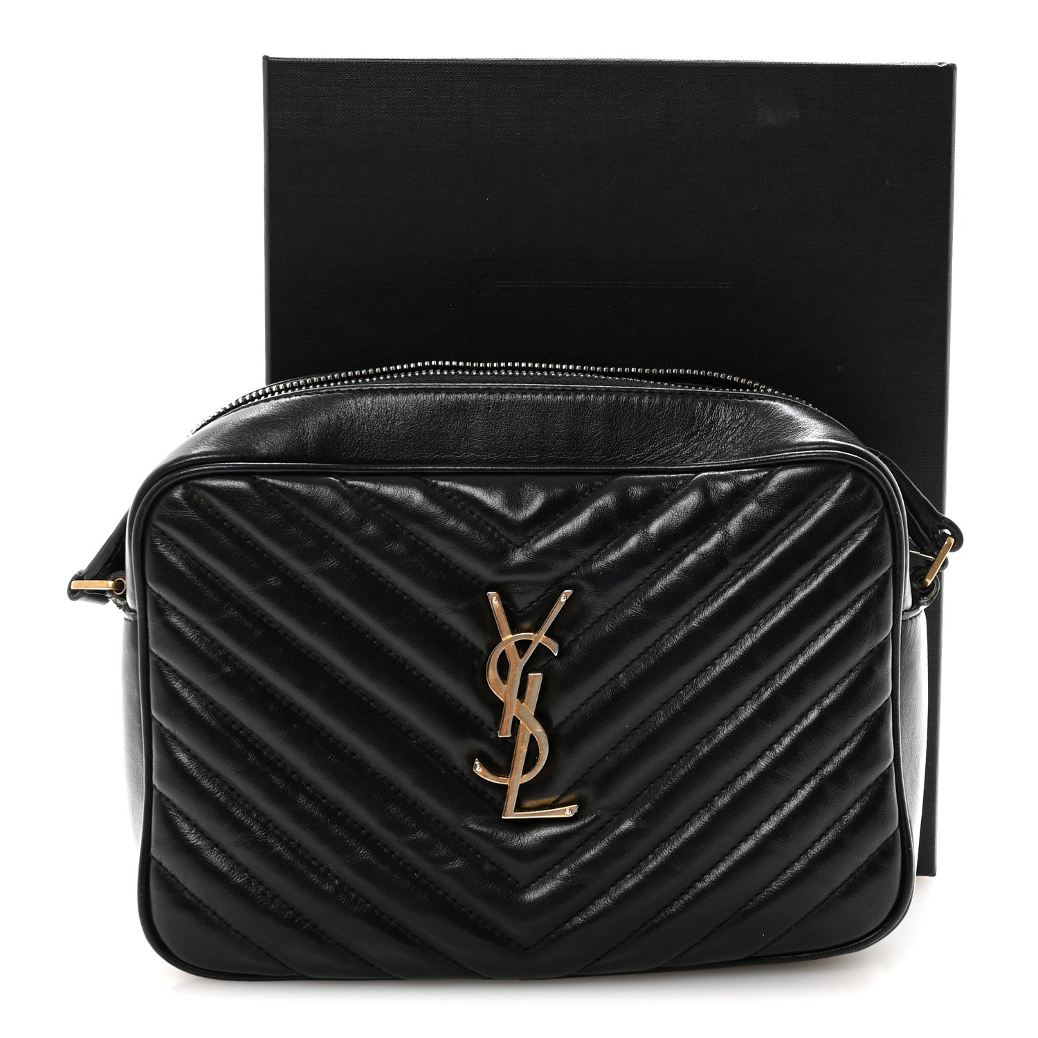 Calfskin Matelasse Monogram Lou Camera Bag Black