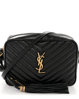 Calfskin Matelasse Monogram Lou Camera Bag Black