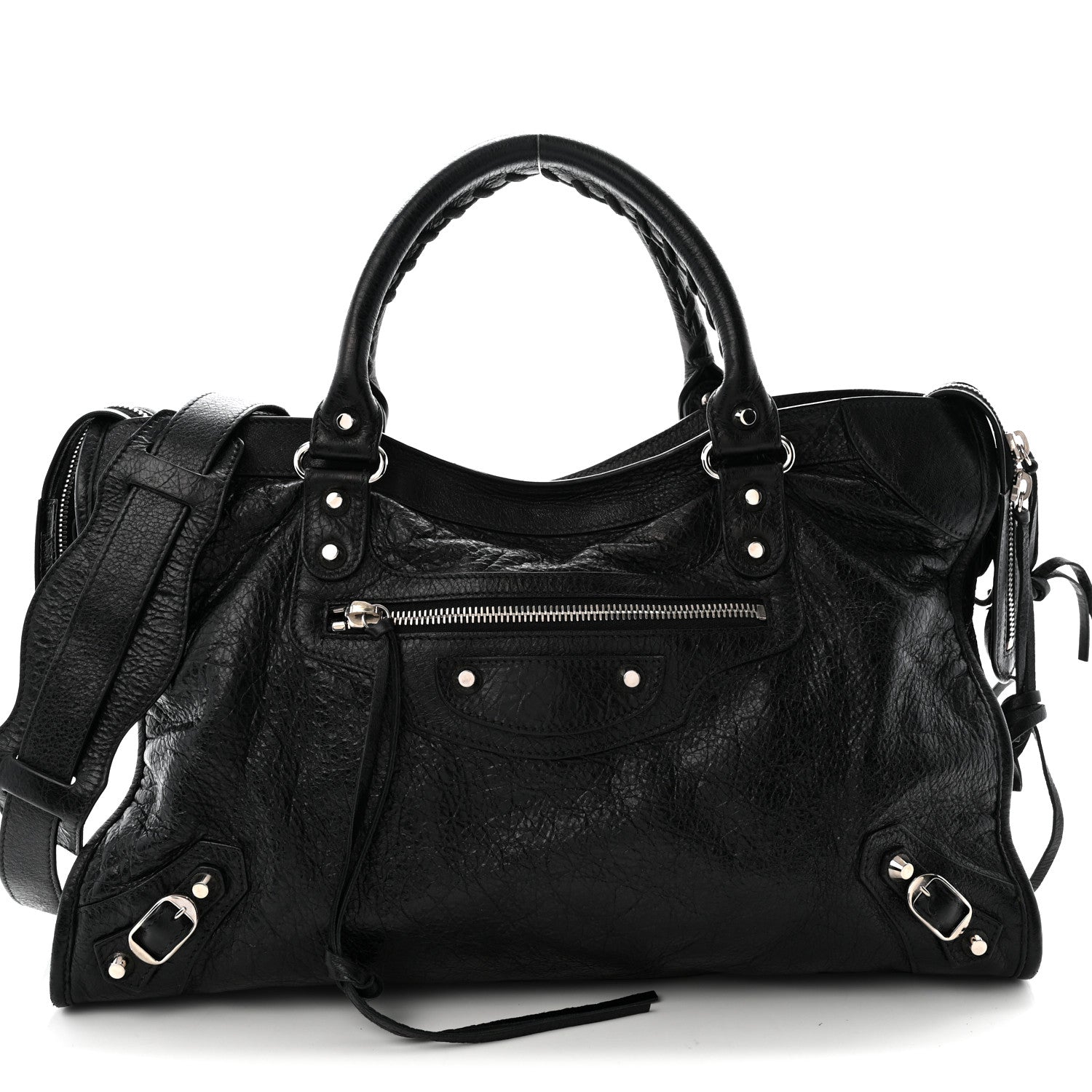 Agneau Classic Silver Hardware City Black