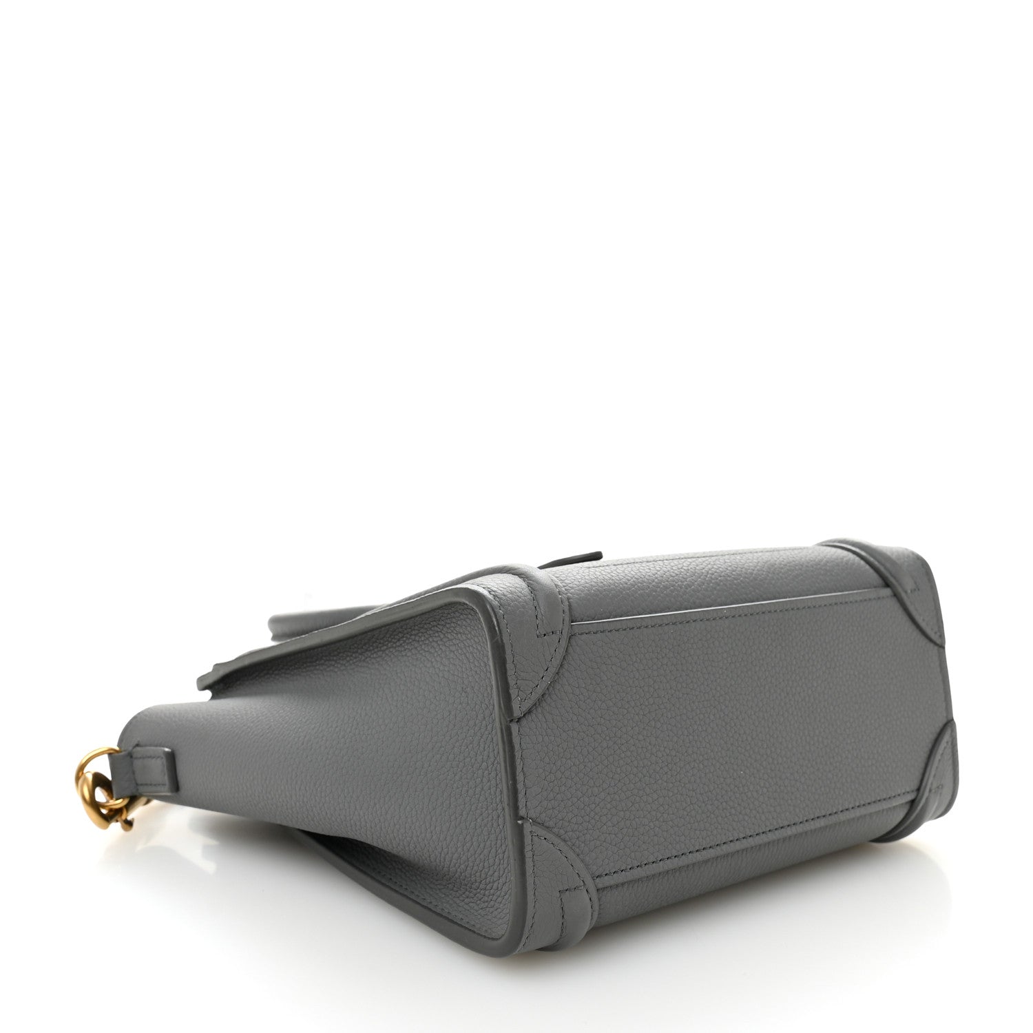 Baby Drummed Calfskin Nano Luggage Kohl