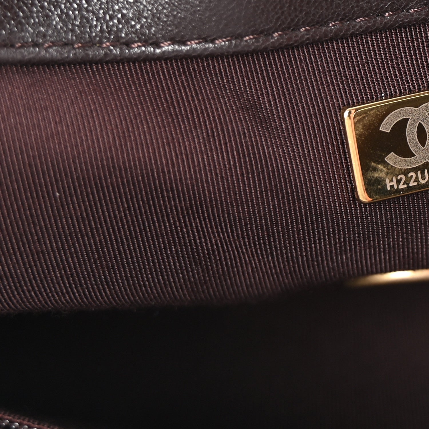Lambskin Quilted Medium CHNL 19 Flap Dark Brown