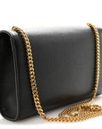 Grain De Poudre Medium Classic Monogram Kate Satchel Black